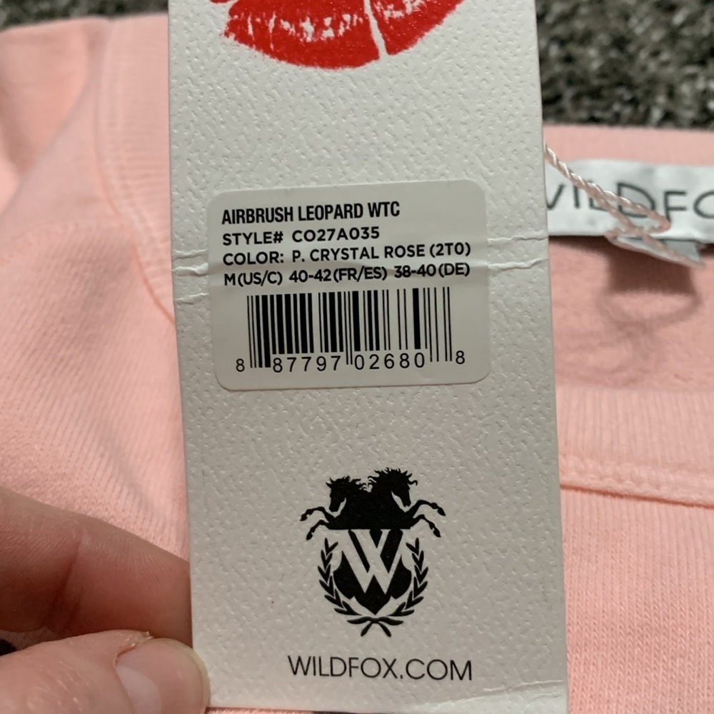 Wildfox Airbrush Leopard WTC Crop Sweatshirt M - Picture 6 of 9